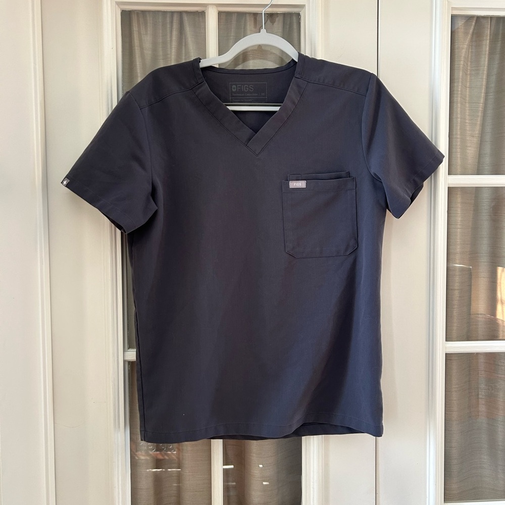 EUC Charcoal Grey Scrubs Top Men’s Unisex XS